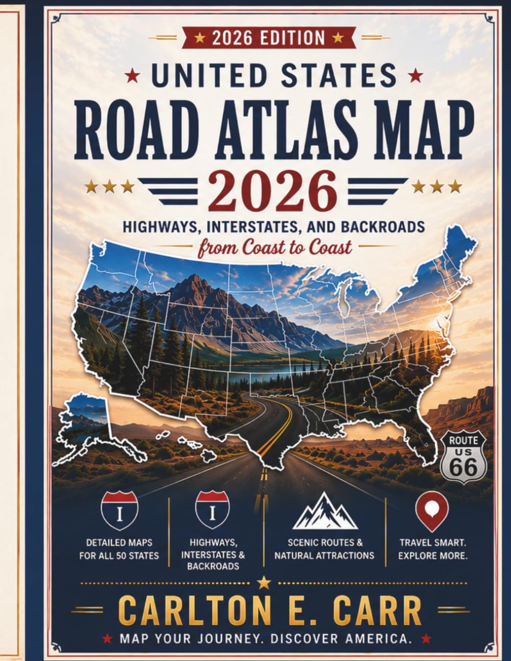 United States Road Atlas Map 2026: Highways, Interstates, and Backroads from Coast to Coast