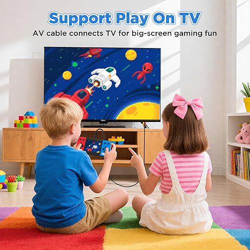 Miniatura 4 de Consola de juegos portátil con pantalla LCD de 3.0 pulgadas, 240 juegos clásicos retro, batería recargable, mini arcade portátil, regalo electrónico