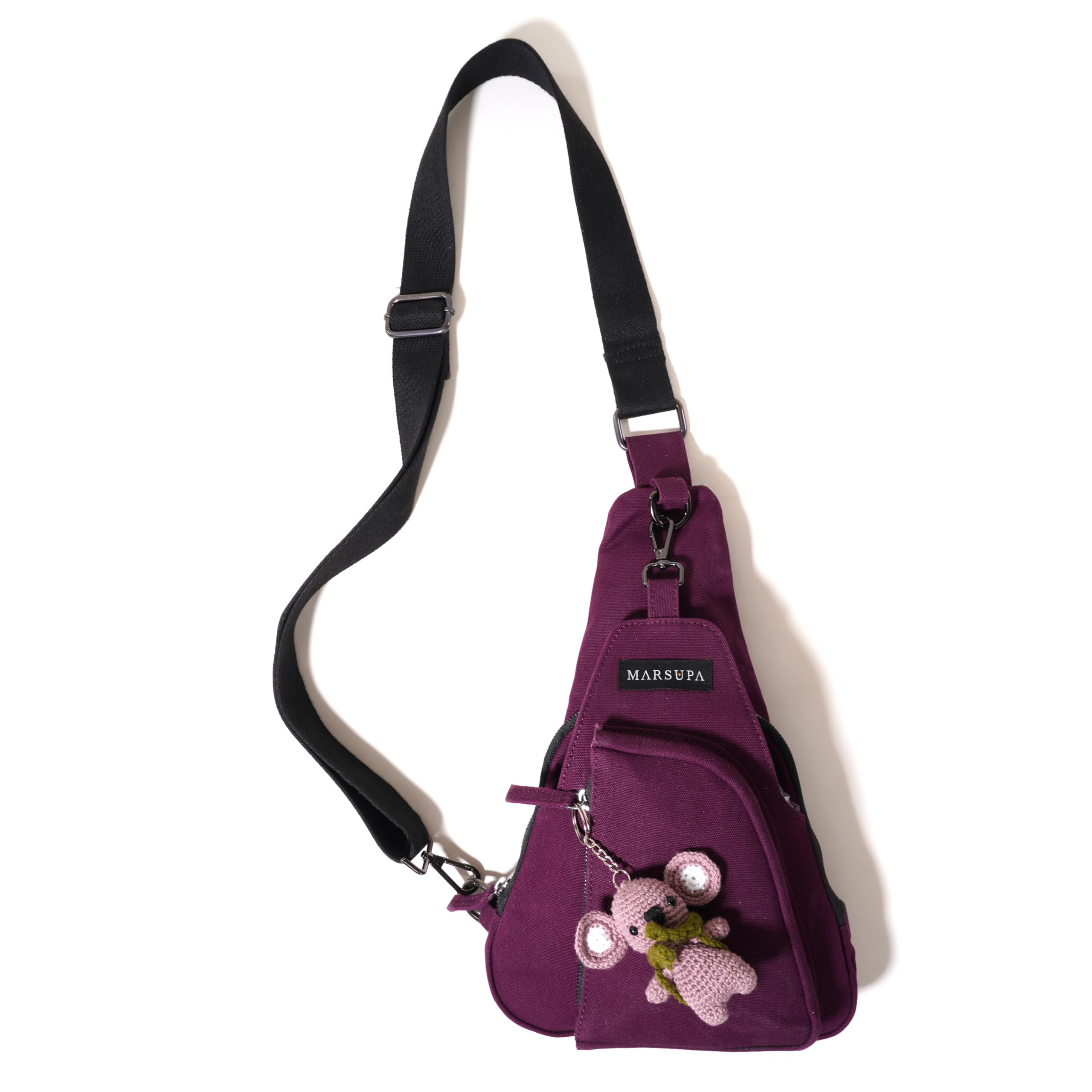 marsupa Waxed Cotton Canvas Sling Bag, Unisex Crossbody Bag, Water-Resistant, Purple, for Men and Women, Everyday and Travel-picture-40