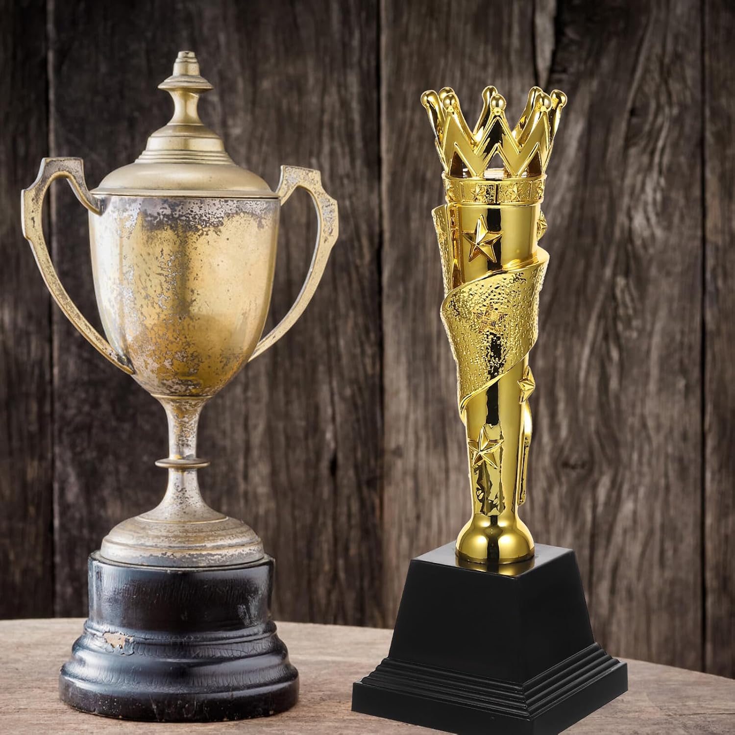 Yardwe Small Prize Trophy Gold Star Wheat Award with Compact Design, Chic Sports Trophy for Competitions and Year-end Celebrations