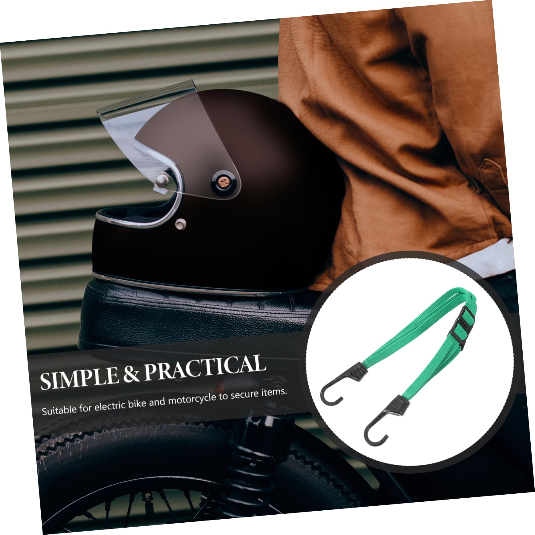 BRIGHTFUFU Motorcycle Accessories Elastic Strapping Belt for Bikes and Electric Motorcycles Lightweight and Portable Tie Down