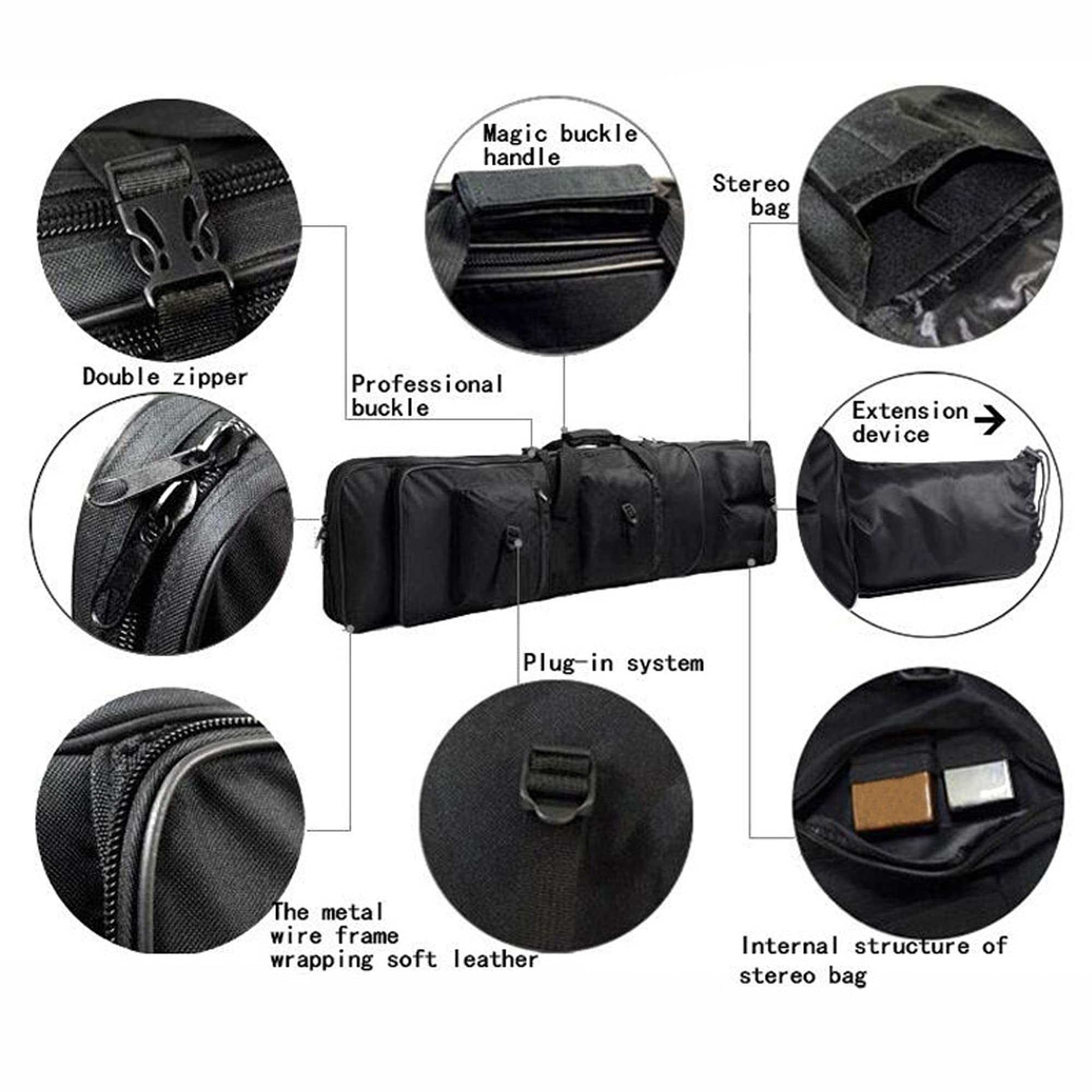 Bolsa Táctica para Armas, Funda Blanda Y Acolchada para Rifle Funda para Carabina Funda para Escopeta Funda para Airsoft con Correa para el Hombro, Mochila para Rifle de Exterior para Caza Y