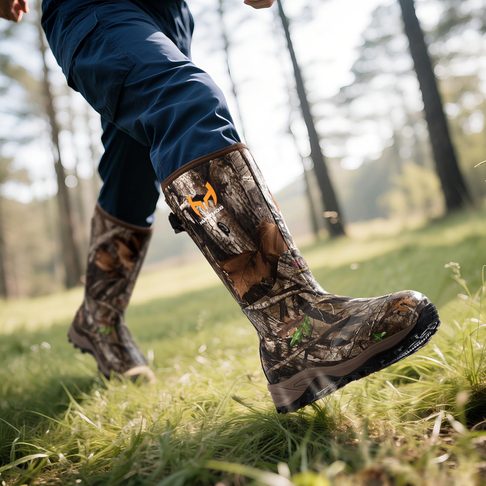 Gummi-Jagdstiefel für Herren mit 800 g Isolierung, wasserdicht, isoliert, 6 mm Neoprenschuhe für Outdoor-Jagd (Next Camo, Größe 39-42)