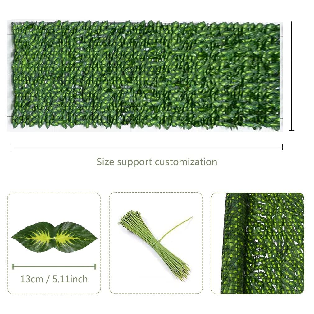 Hojas de Artificial para Jardín Seto Artificial Valla de privacidad Artificial Valla de privacidad de Vid Decoración de Pantalla de Pared para decoración de jardín y Patio al Aire Libre sxlxayxbms