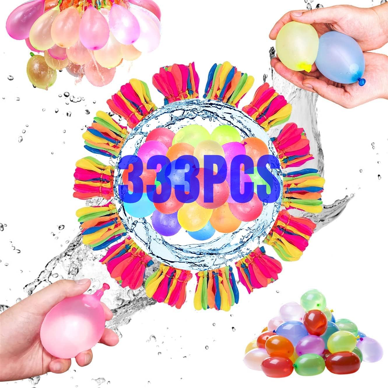 12x Wiederverwendbare Wasserballons - Schnell Befüllbar & Selbstschließend