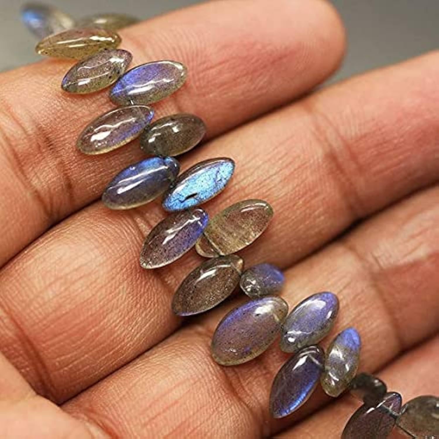 Labradorite bleue perles de qualité supérieure marquise lisse pour joaillerie