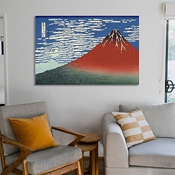 赤富士 凱風快晴 立体画 風景画 インテリア 美術品 絵画 壁掛け アート 格安 Amazon.co.jp: 浮世絵 葛飾北斎 富嶽三十六景『 凱風快晴（が