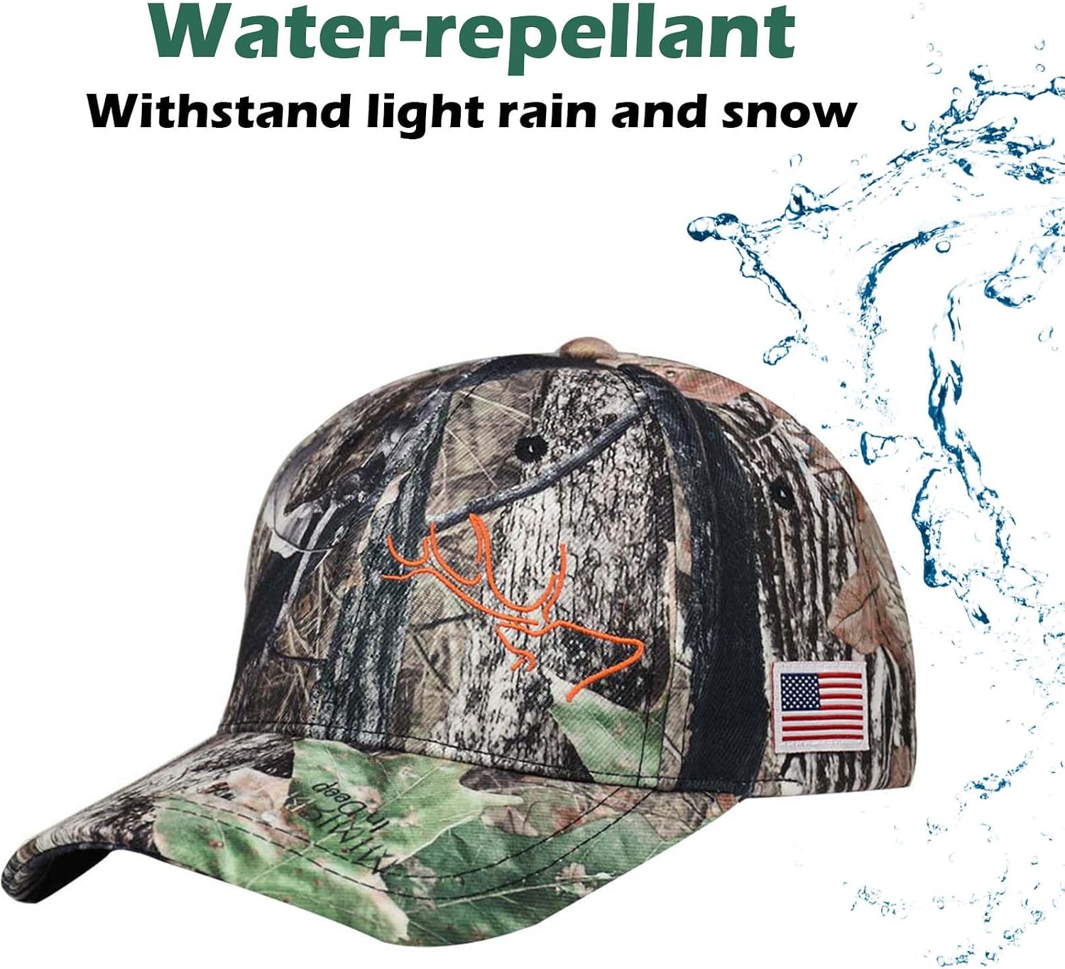 EDTREK Elite Youth High Performance Hunting Hat - Boys Girls Kids Camo Hat and Blaze Orange Baseball Cap