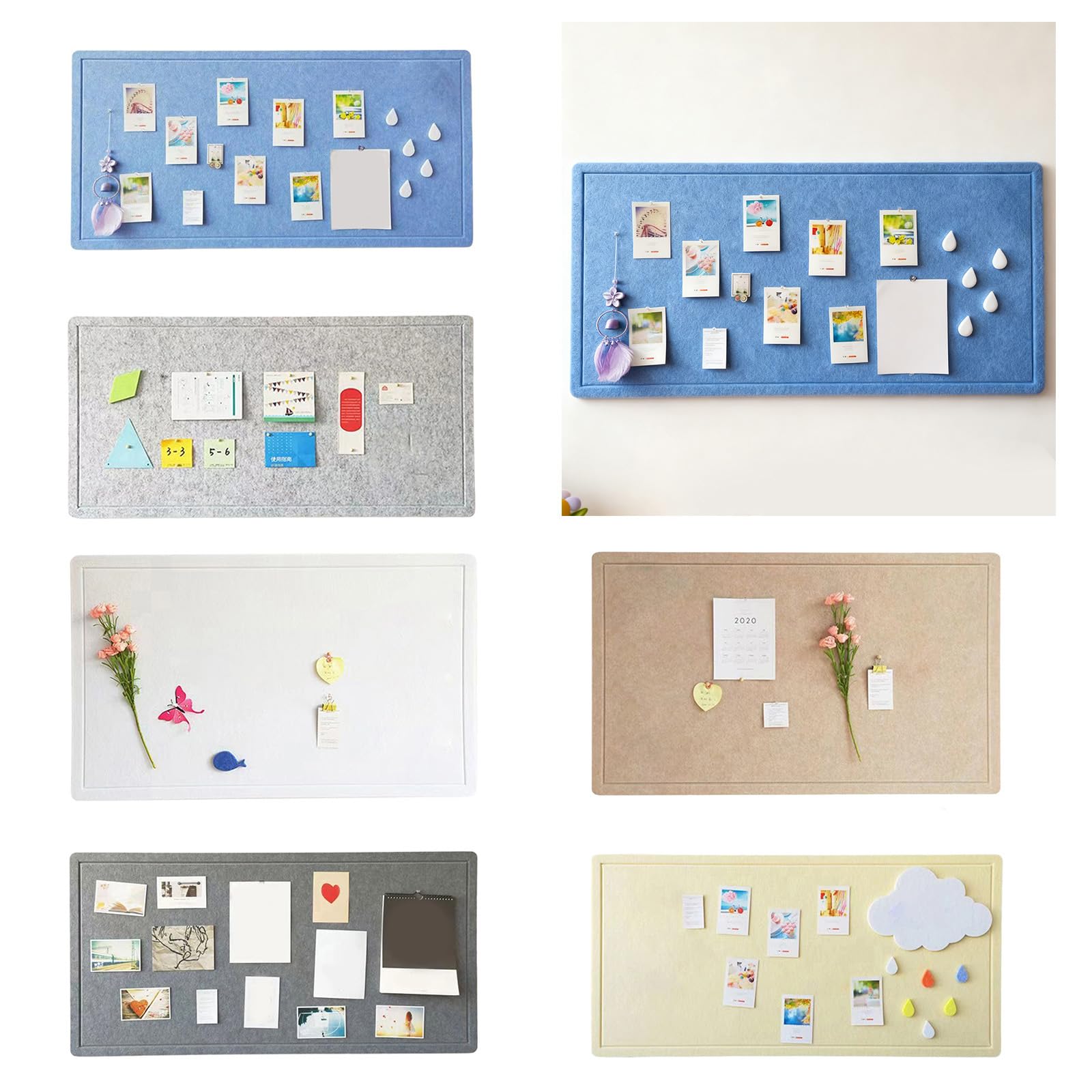 Selbstklebende Filz-Wandtafel mit Schallabsorption, einfache Installation für Arbeitsbereiche, Dekorationen, benutzerfreundlich, Stoff-Filztafel, Abziehstab, Halterung, geeignet für Notizen