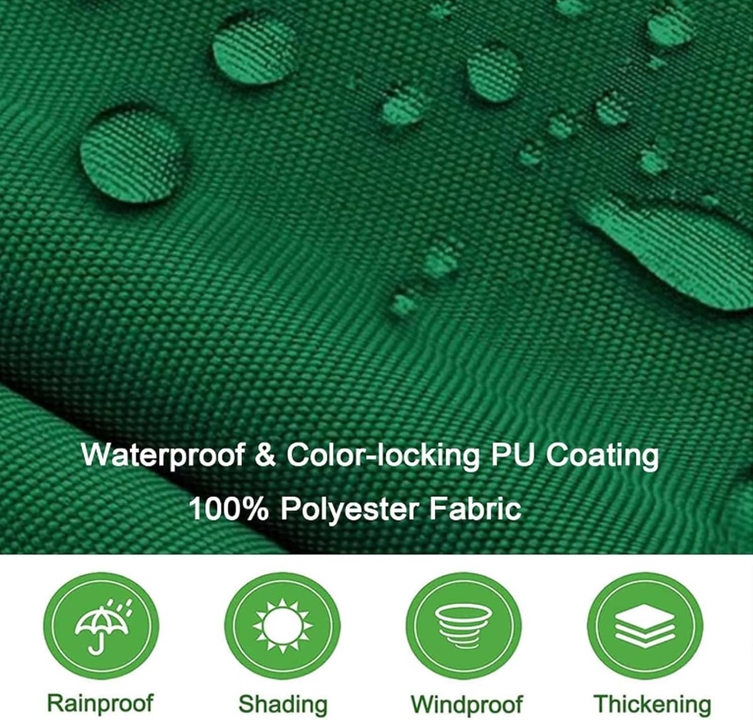 Manual Awning Retractable Patio Awning Replacement Fabric Door Window Sunshade Canopy Replacement Top Cover Wavy Valance Waterproof Canvas Outdoor Shelter (Fabric Only)