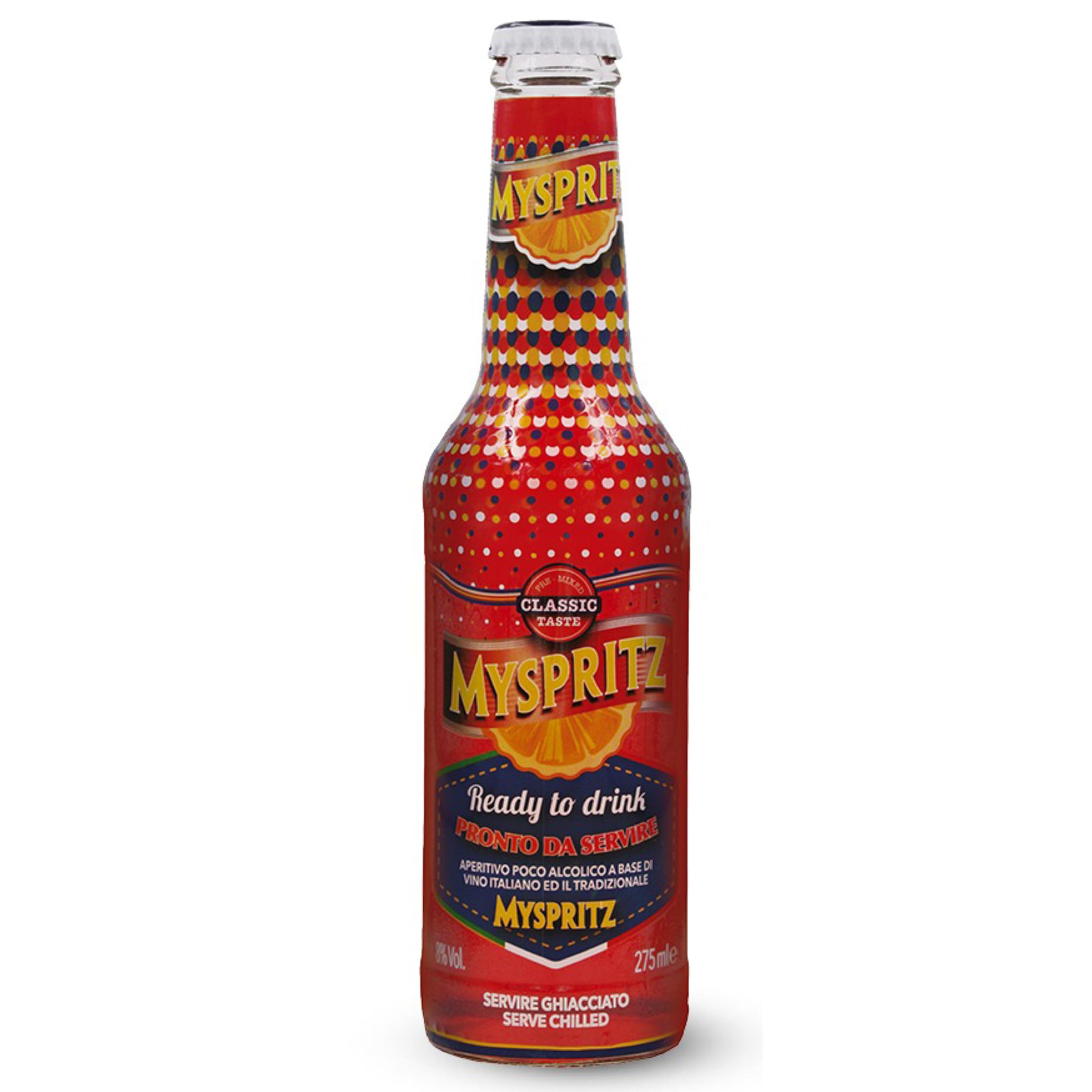 MySpritz RTD 12 x 200ml bottles – Ready-to-Drink Italian Spritz Cocktail, 8 percent ABV – Sparkling Aperitif with Citrus & Herbal Flavour, Convenient Mini Bottles for Parties, Picnics & Sharing
