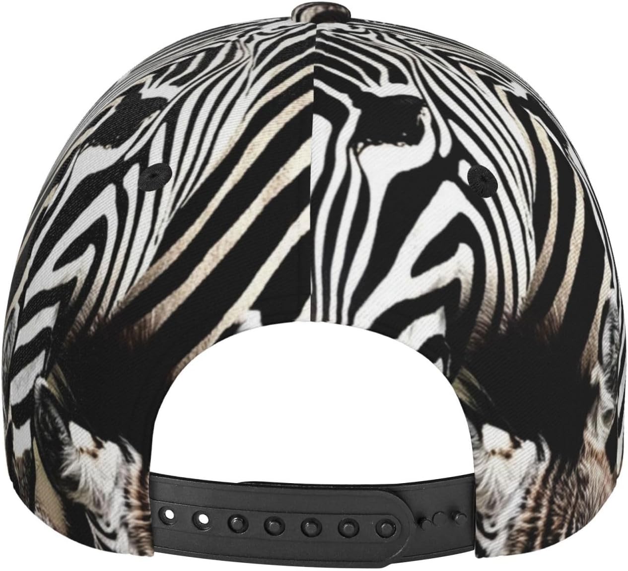 Zebra Pattern Baseball Cap Unisex Adjustable Baseball Hats for Sports Outdoor Black - Image 6