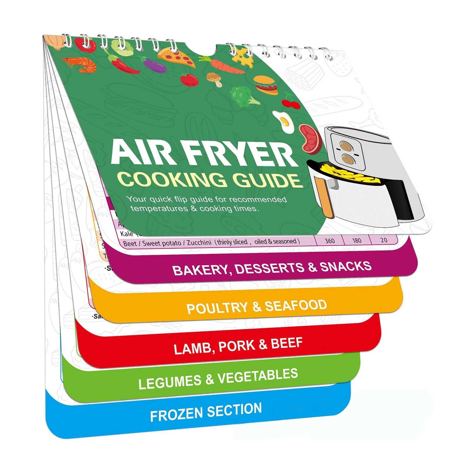 Air Fryer Cookbook Cheat Sheet Air Fryer Cheat Sheet Magnets Cooking Booklet Cookbooks Air Fryer Accessories Oven Cooking Pot Temp Kitchen Conversion Air Fryer Tray for Oven (AG, One Size)