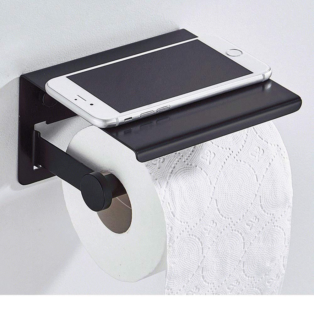 Uchwyt na papier toaletowy - rolkę papieru toaletowego, ścienny uchwyt z półką telefon komórkowy