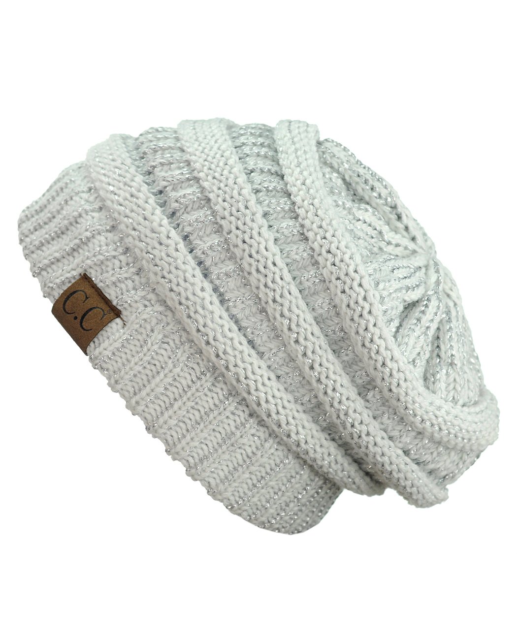 C.C Trendy Warm Chunky Soft Stretch Cable Knit Beanie Skully, Winter Mint, One Size — view 193