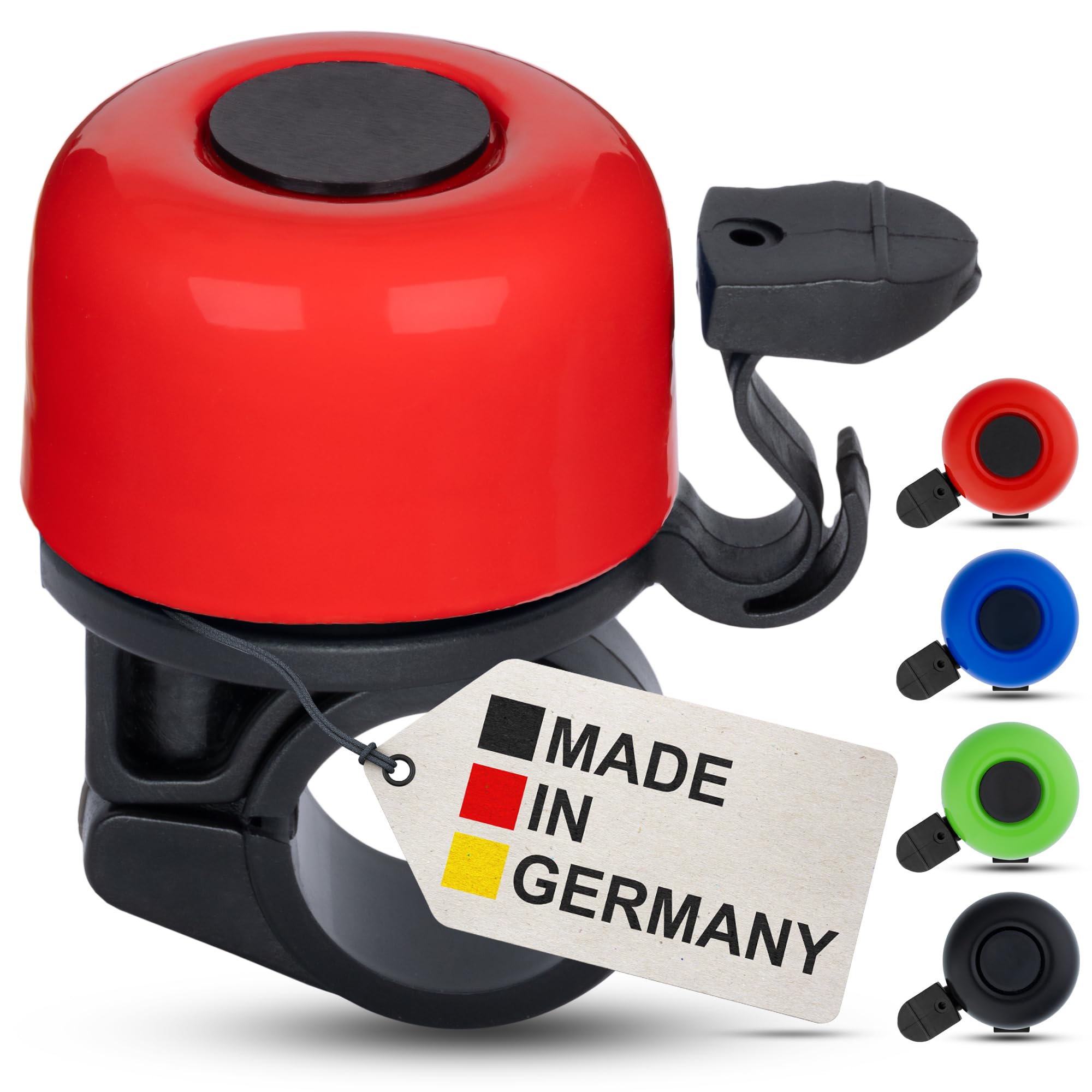 Fahrradklingel Kinder – Rot – Bunte Fahrradklingel Kinder Jungen, Fahrrad Klingel Kinderfahrrad, Klingel Fahrrad und Laufrad – klingelt laut, einfache Montage