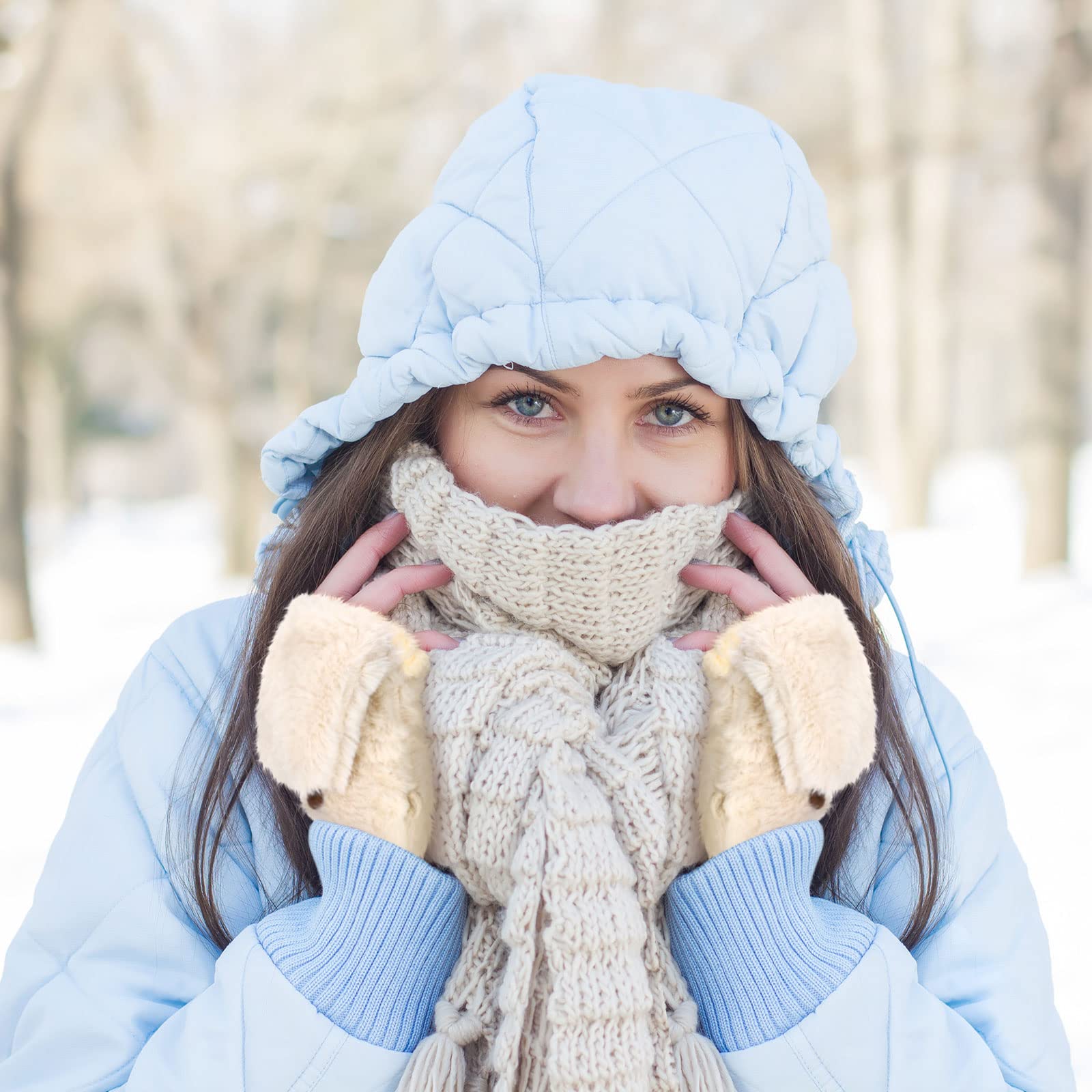 Geyoga Guanti senza Dita 4 Paia Guanti Termici Elastici in Maglia Invernale (Grigio Geyoga Guanti senza Dita 4 Paia Guanti Termici Elastici in Maglia Invernale (Grigio