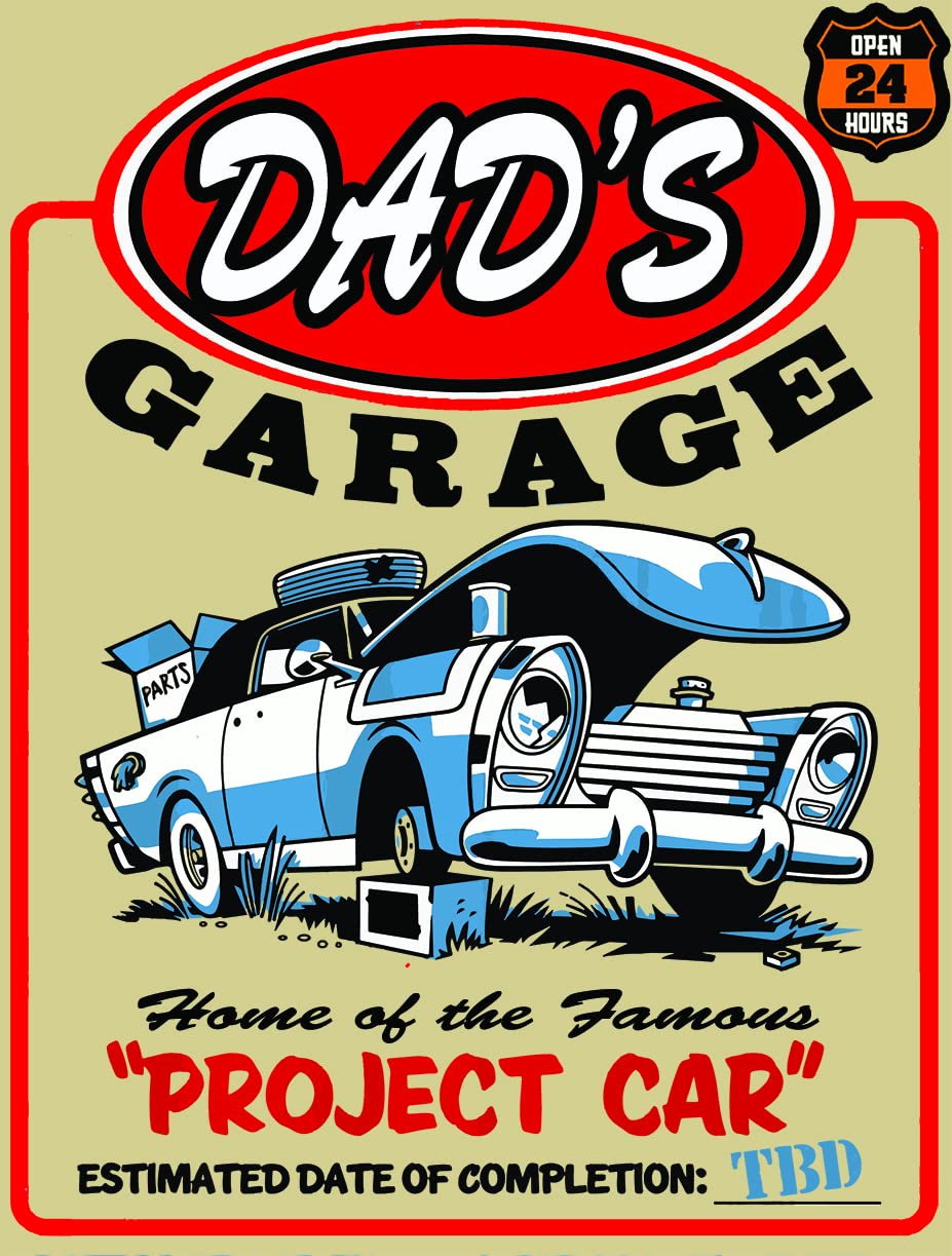 Shawprint Limited Dads Garage Metal Tin Wall Art Novelty Gift L794 (10" x 8")
