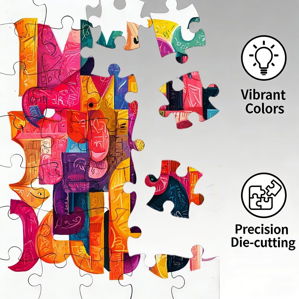 Puzzle 5000 elementów dla dorosłych, puzzle 5000 elementów abstrakcyjnych, kolorowe puzzle dla dorosłych z wykwintnym pudełkiem do pakowania, gry edukacyjne, duże drewniane puzzle na prezent dekoracje