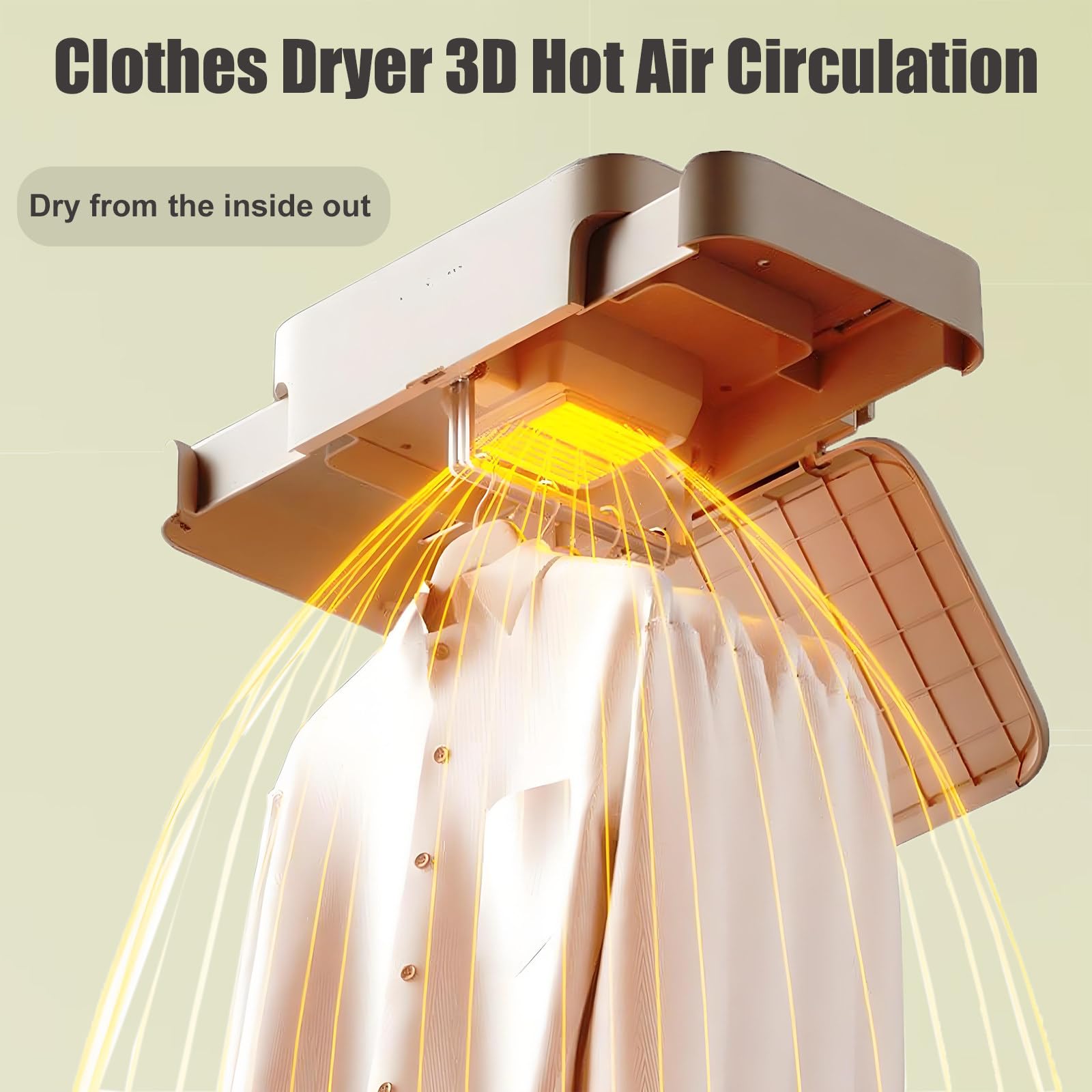 Armario De Secado Eléctrico De 600 W, Control por Microordenador Y Diseño Plegable para Uso Doméstico. Secadora De Ropa Portátil Circulación De Aire Caliente 3D, Ropa Portátil
