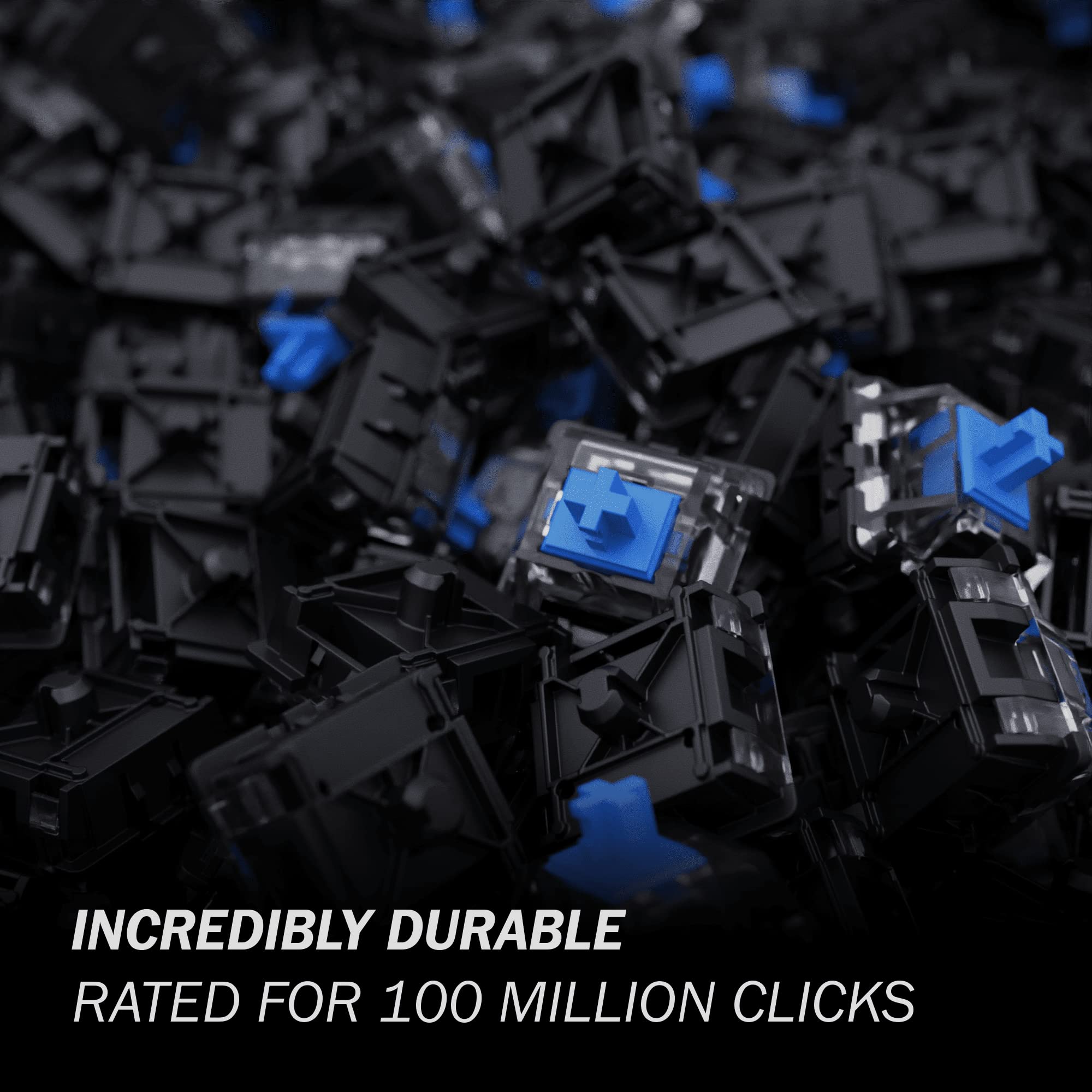 Gateron RGB Optique Mécanique MX Type Commutateur à clé - Haut transparent 90 Pcs bleu