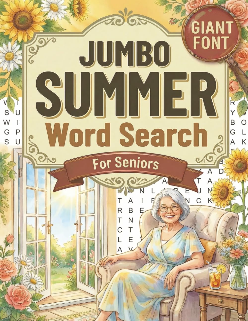 Jumbo Summer Word Search for Seniors: Extra Large Print Relaxing Word Puzzles - Giant Font Word Find for Adults with Low Vision (JUMBO Font Word Find Books for Adults and Seniors)