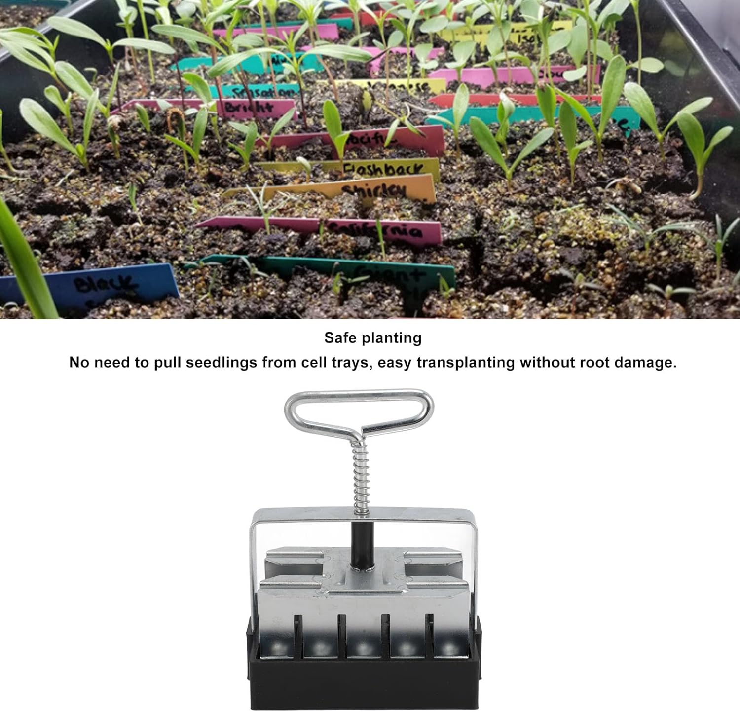 Soil Block Maker, 20 Cells Manual Comfortable Handle Material Space Saving with Comfortable Grip Soil Block Maker for Garden