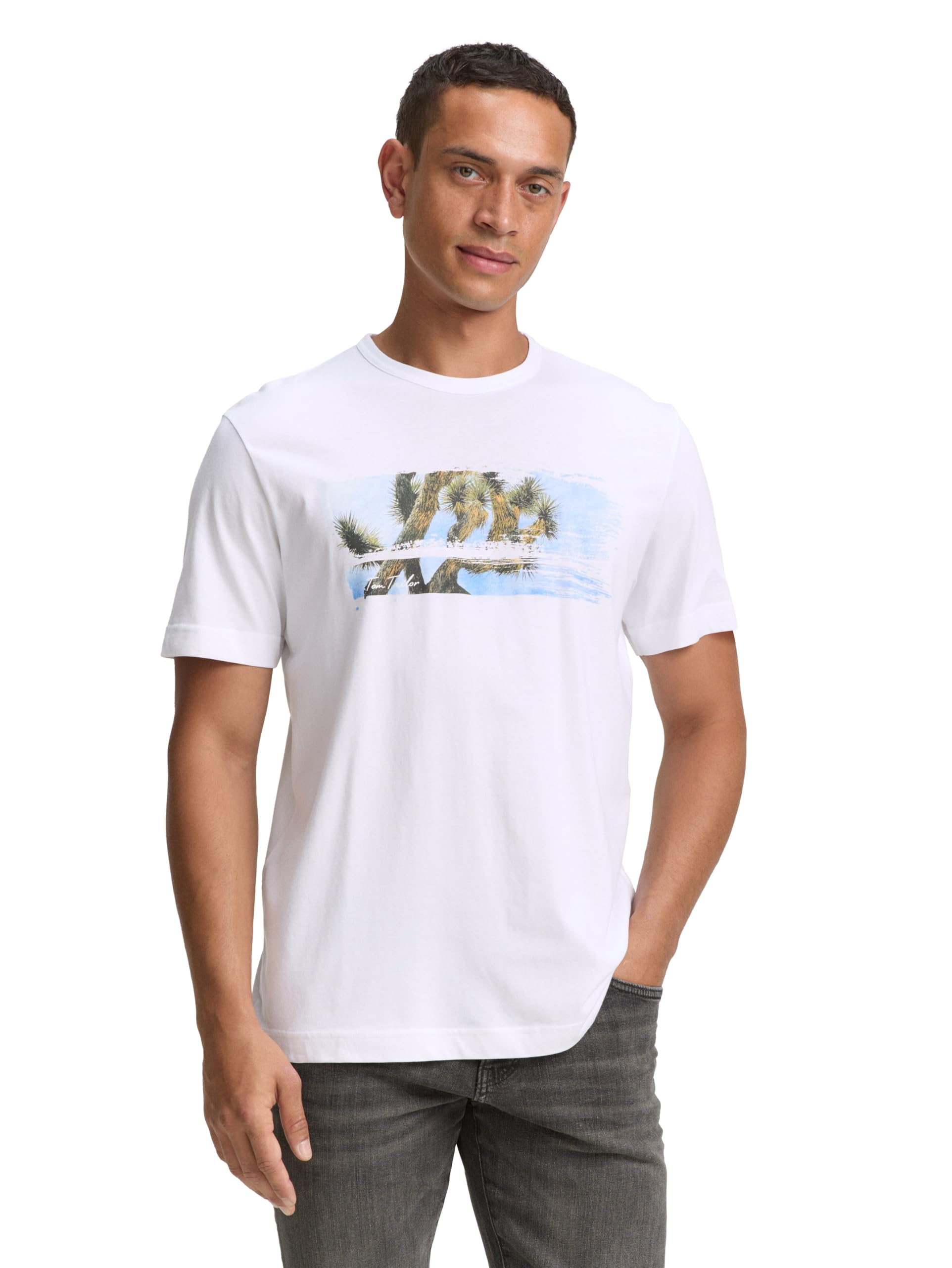 TOM TAILOR Men's T-Shirt, 20000 - White, S