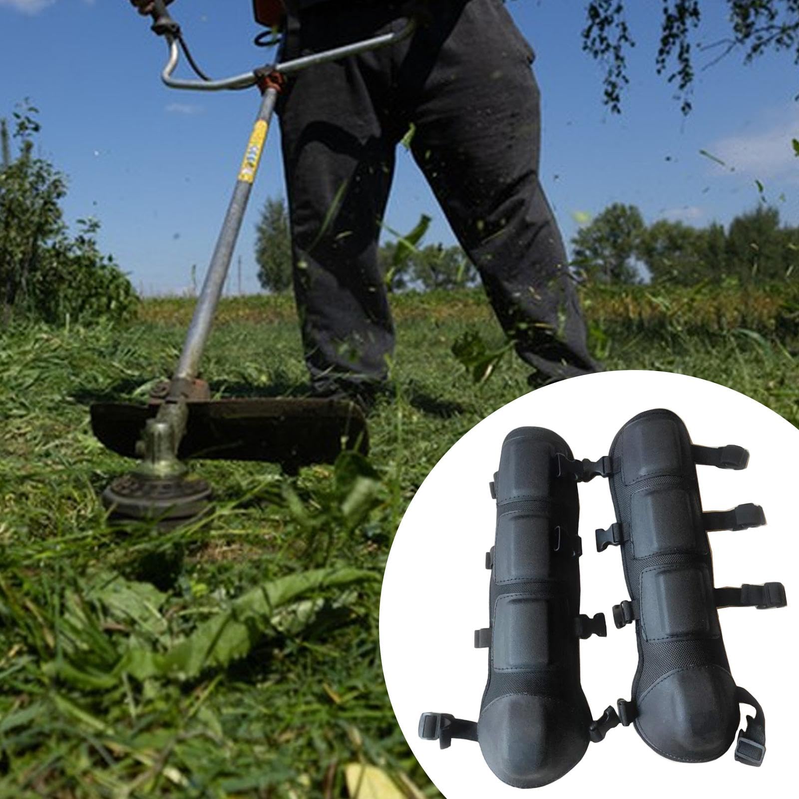 2 Rodilleras de Jardinería, Protectores de Piernas para Motosierra, Recortadora Profesional Ajustable