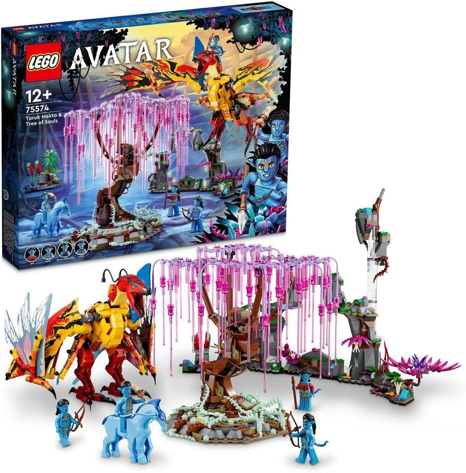 LEGO Avatar Toruk Makto & Tree of Souls, Buildable Toy with Jake Sully and Neytiri Minifigures plus Direhorse Animal Figure, Glow in the Dark Pandora Scenes 75574