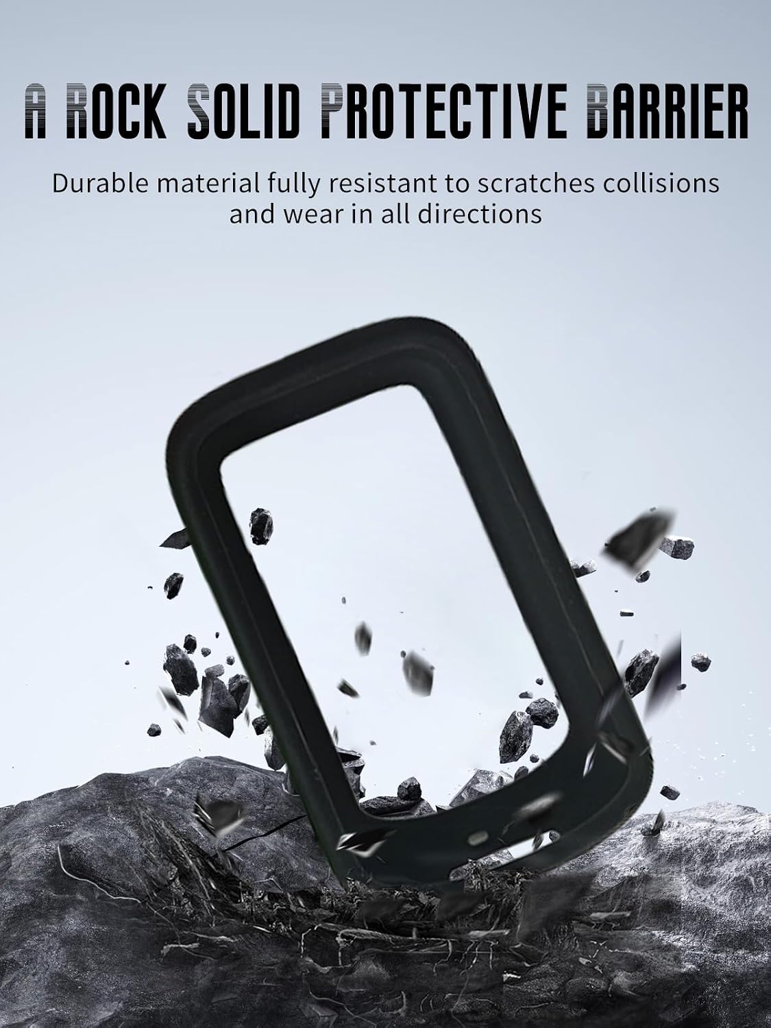 Case for iGPSPORT BSC500, FJIASTB Kids-Friendly Soft Silicone Protective Cover, Shockproof, Waterproof (Black)