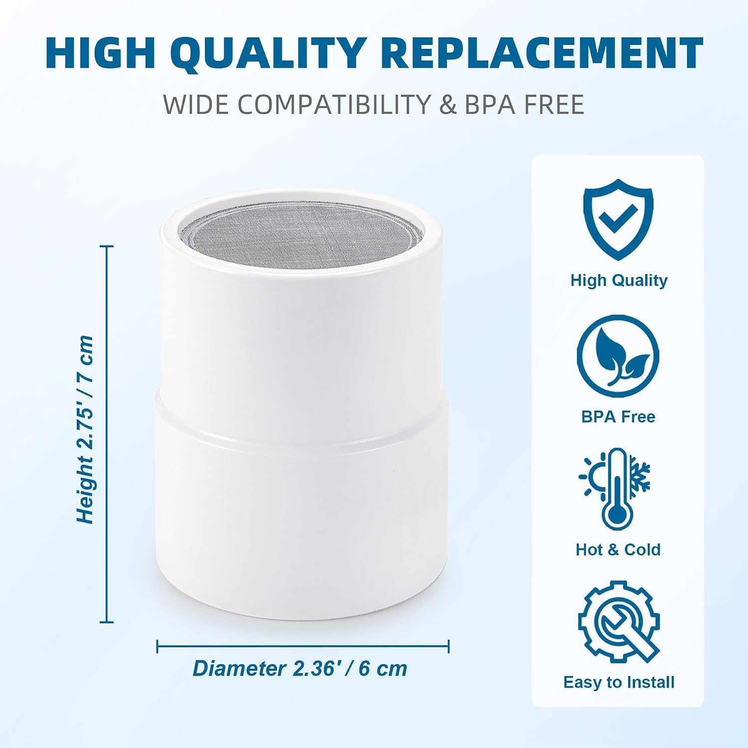 Shower Filter Replacement Cartridge for JOLIE Shower Head Filter - 10 Stage - 1 Pack