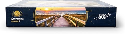 Miniatura 10 de MyPuzzle Sunset On Dune Beach in The North Sea - Rompecabezas prémium de 500 piezas para adultos