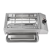 DHBREK Countertop Electric Griddle Flat Top Grill 1800W Portable BBQ Grill with Removable Plate & Temperature Control Smokeless Indoor Grill 110V Perfect for Home, Camping, and Outdoor Parties