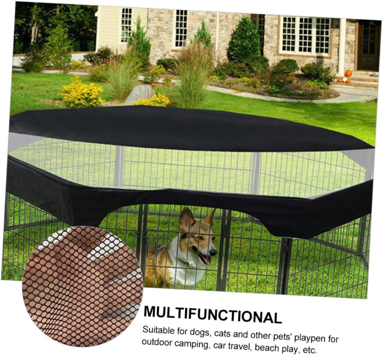 Pet Cage Cover Dog Crate Cover Outdoor Dog Cage Sun Shade for Puppy Kennel