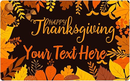 Custom Maple Leaves Anti Skid Kitchen Rugs Durable Personalized Kitchen Mats Novelty Non-Slip Absorbent Sturdy Kitchen Room Rugs Waterproof Runner