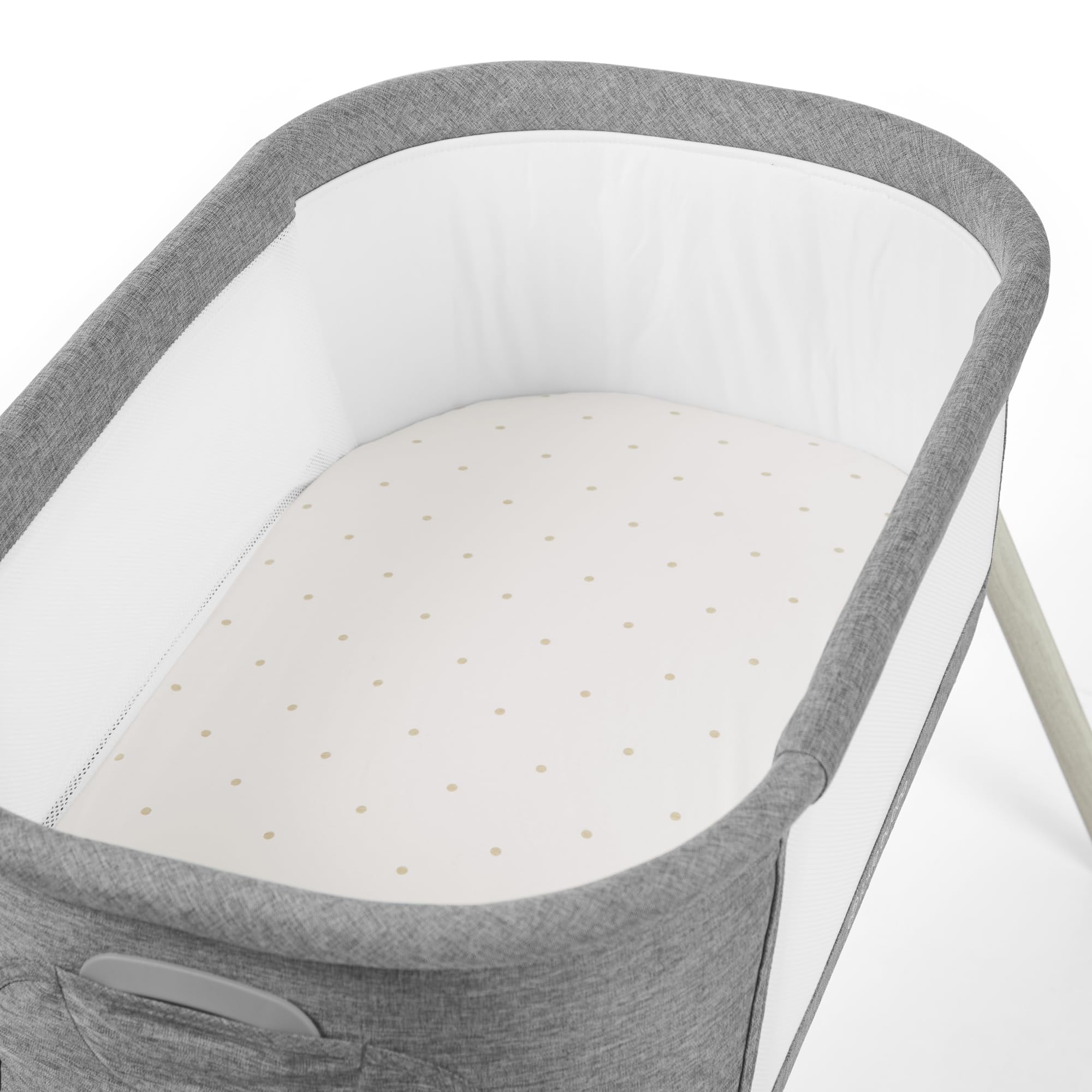 Ickle Bubba 2 Pack Fitted Sheets (Bunnychino), 100% Soft Cotton, 61cm x 100cm, Compatible with Bubba&Me Bedside Crib, Drift - Image 3