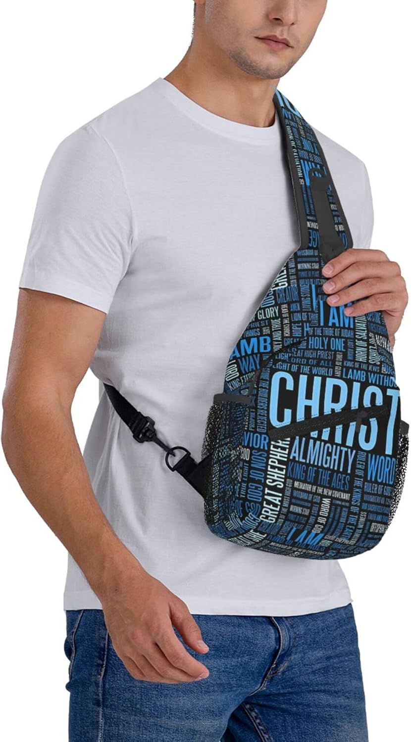 Jesus Christian Cross Sling Backpack Crossbody Bag Casual Chest Bags Travel Hiking Daypack Shoulder Bag for Women Men - Image 8