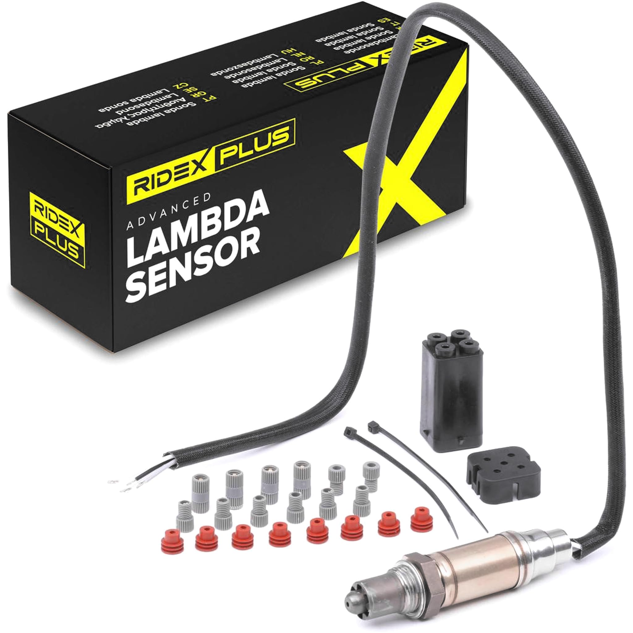 RIDEX PLUS 3922L0227P Sonda lambda con serracavo con materiale di fissaggio/montaggio senza spina/cappuccio