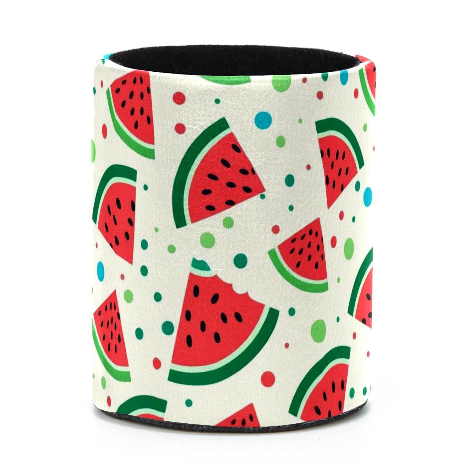 VAPOKF Round Pencil Holders for Desk, Watermelon Pen Holders Pen Pot Makeup Brushes Storage Desktop Stationery Supplies Organiser for Home Office
