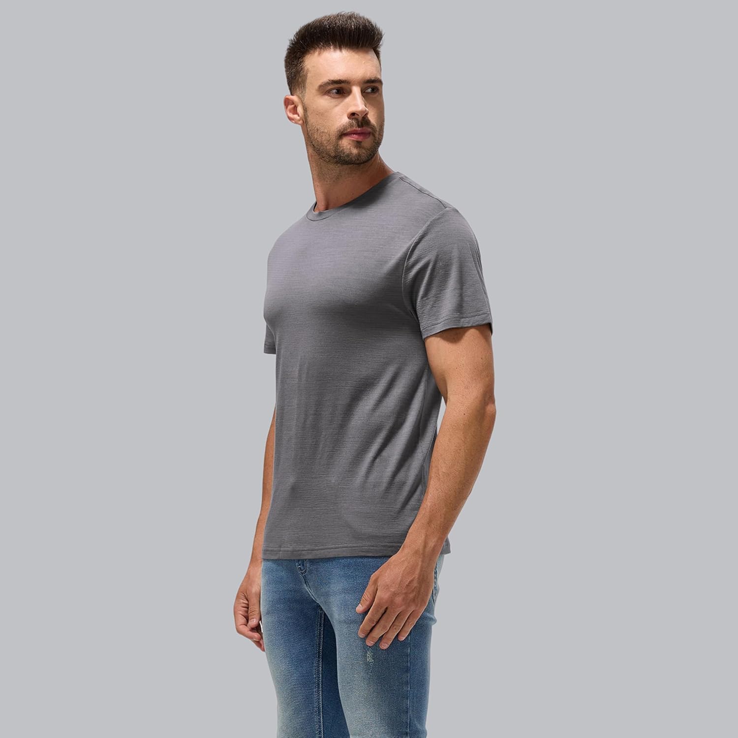 Men's Merino Wool T-Shirt | Thermoregulating & Odor-Free Base Layer | Beach, Hiking, Travel Essentials - Image 3