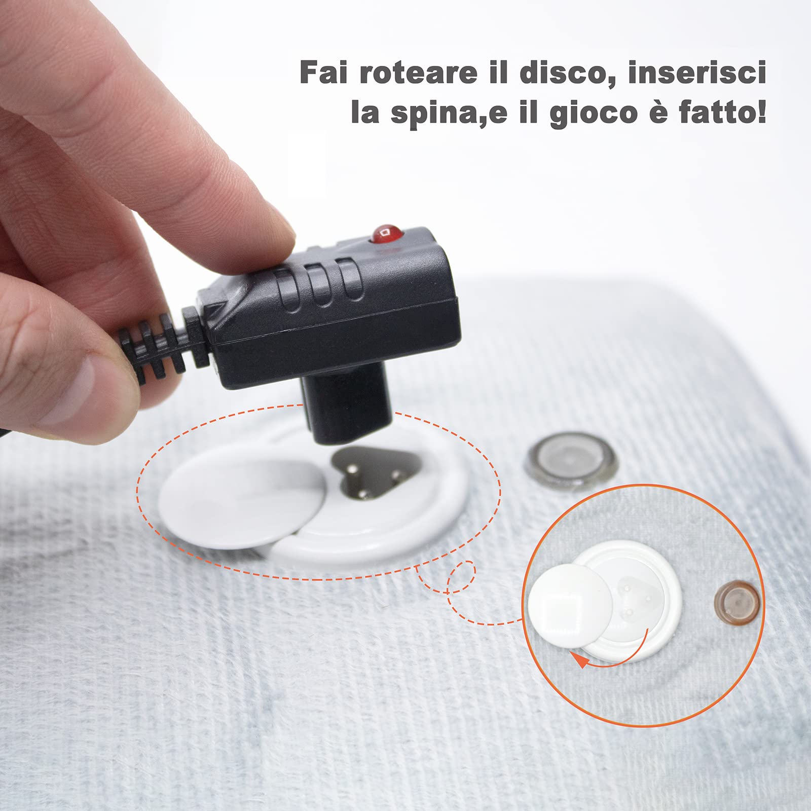 Borsa Acqua Calda Elettrica in Peluche; 500W, Scaldino Elettrico Scaldamani, Scalda Mani e Piedi in Casa, a Letto, per Giornate Fredde, Dolori Mestruali e Muscolari (Grigio)