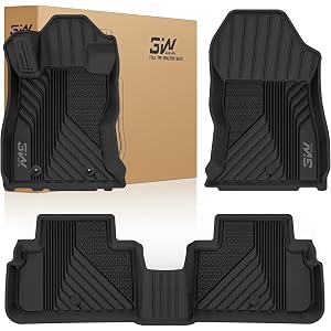 3W Floor Mats for Subaru Forester 2019-2023 2024, Custom Fit TPE All Weather Floor Liners, 1st & 2nd Row Full Set Car Accessories