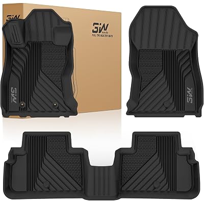 3W Floor Mats for Subaru Forester 2019-2023 2024, Custom Fit TPE All Weather Floor Liners, 1st & 2nd Row Full Set Car Accessories