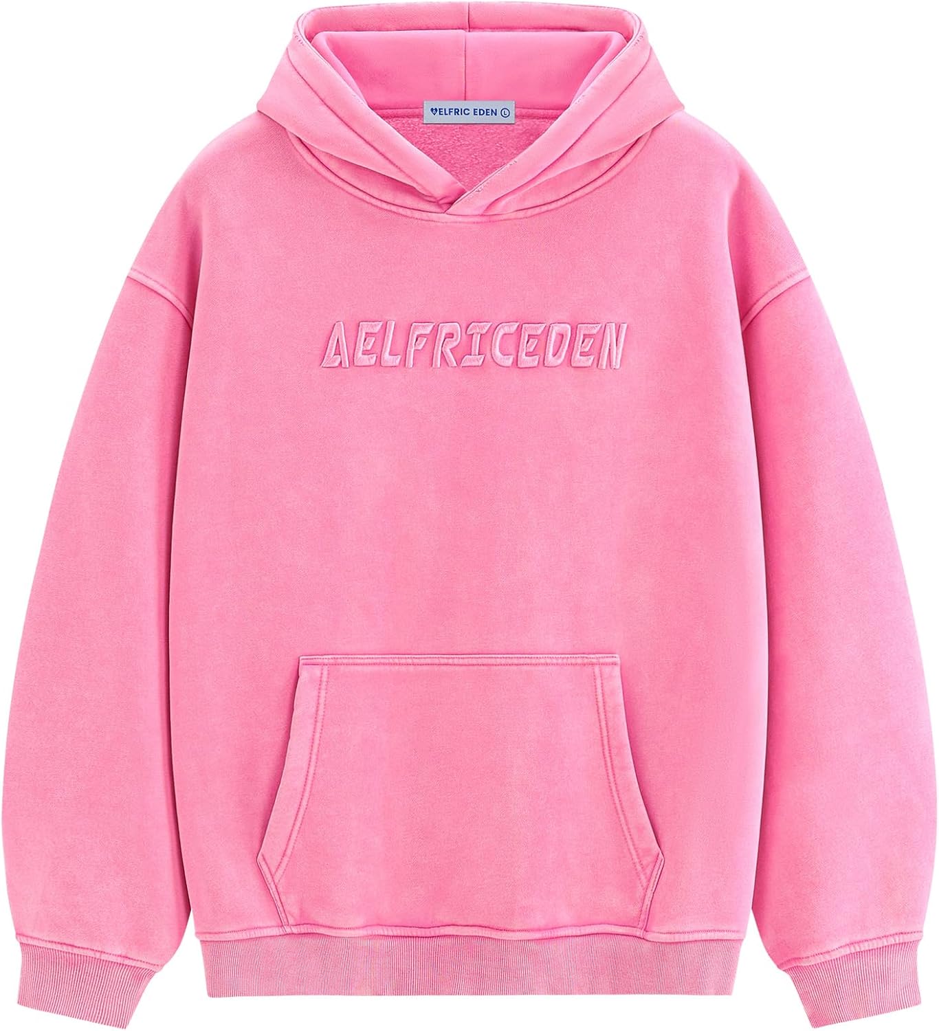 Aelfric Eden Hoodies Mens Acid Wash Hoodie Oversized Vintage Heavyweight Cotton Fleece Hooded Pullover Sweatshirt