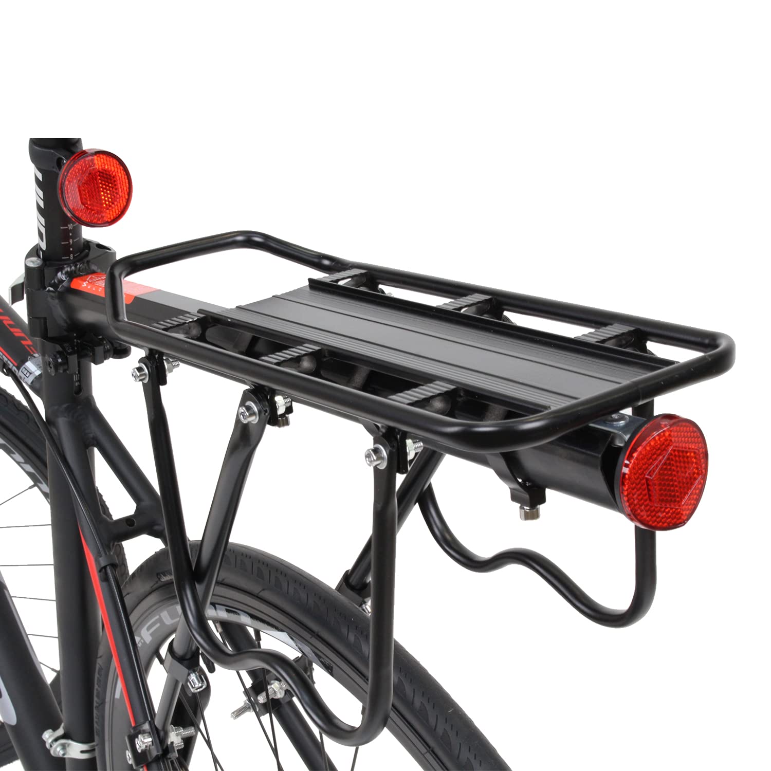 自転車用荷台 ブラック アルミ製
