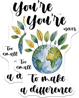 (2 Pack) Inspirational Quote Magnets - Environmental Activism - Encouraging Positive Change - 5" On Longest Side - for Cars, Fridges, Toolboxes - Made in USA - MAG7695