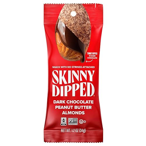 Miniatura 9 de SkinnyDipped Almendras de cacao de chocolate negro, almendras cubiertas de chocolate, bajas en azúcar, sin gluten, aperitivo saludable, bolsas