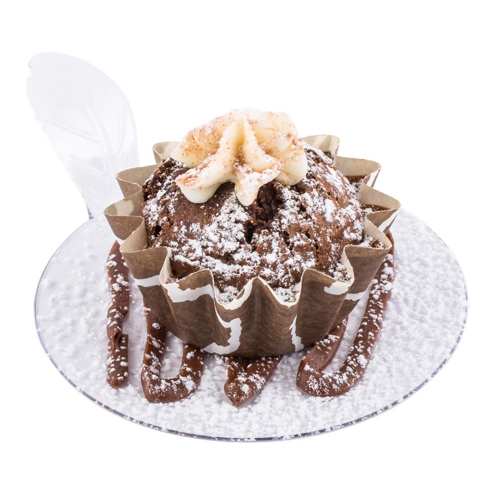 Restaurantware 3 x 3 x 1 Inch Round Appetizer Plates 25 Disposable Pastry Plates - Built-In Handle Premium Clear Plastic Dessert Plates with Handle Durable Serve Appetizers Or Desserts