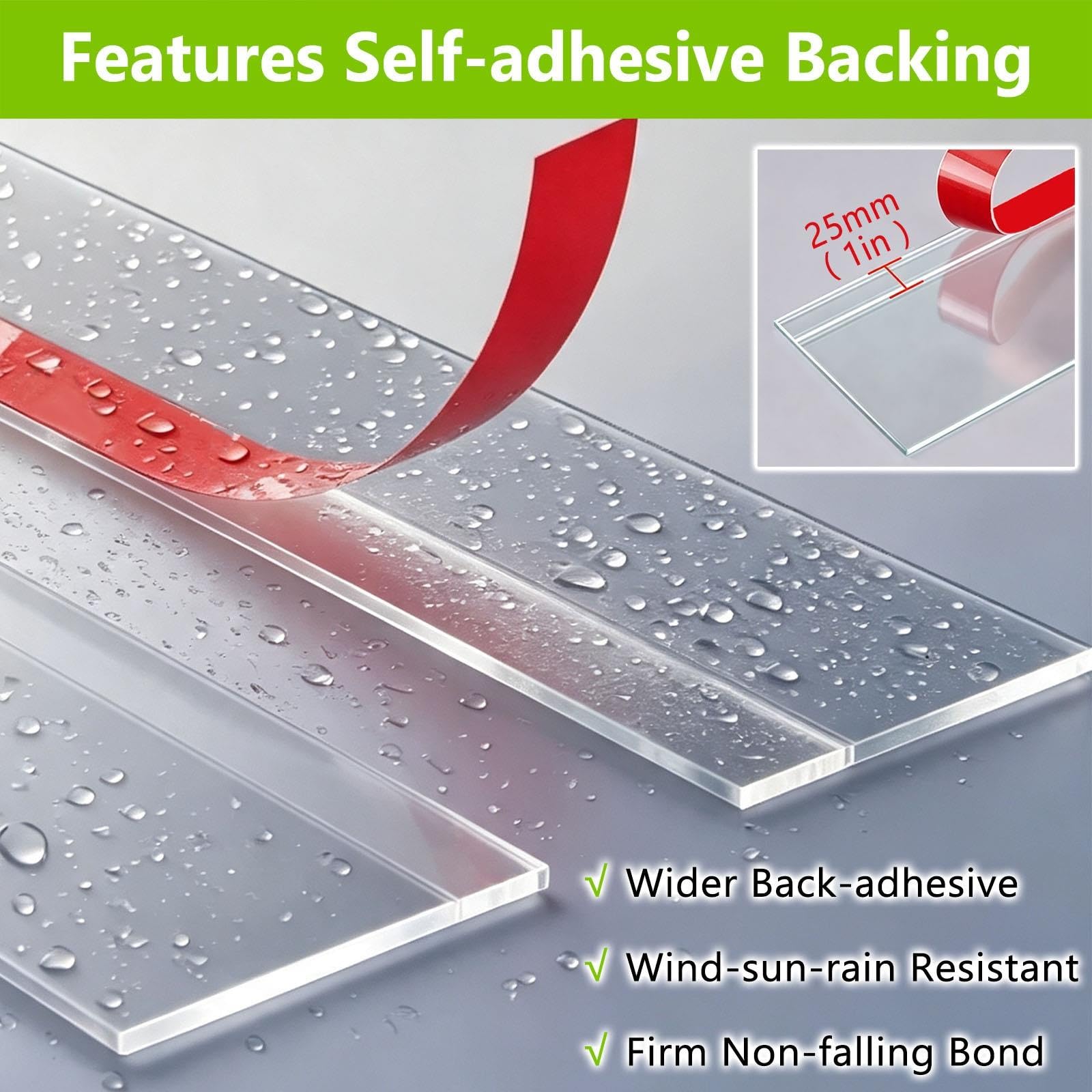 Deflector Lluvia Ventana Transparente Protección Alféizar
